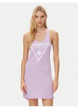 Guess Sukienka codzienna E3GP03 JA914 Fioletowy Regular Fit ze sklepu MODIVO w kategorii Sukienki - zdjęcie 182668549