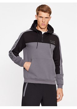 EA7 Emporio Armani Bluza 6RPM30 PJ07Z 1977 Szary Regular Fit ze sklepu MODIVO w kategorii Bluzy męskie - zdjęcie 182668658