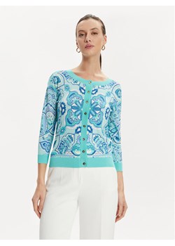 Luisa Spagnoli Kardigan Crostone 58242 Niebieski Regular Fit ze sklepu MODIVO w kategorii Swetry damskie - zdjęcie 182669149