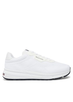 Tommy Hilfiger Sneakersy Lightweight Rwb Knit FM0FM05423 Biały ze sklepu MODIVO w kategorii Buty sportowe męskie - zdjęcie 182669648