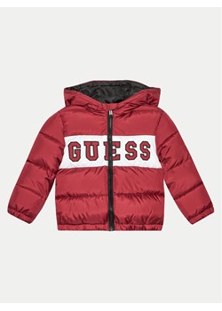 Guess Kurtka puchowa N4YL10 WGB60 Czerwony Regular Fit ze sklepu MODIVO w kategorii Kurtki dziewczęce - zdjęcie 182669727
