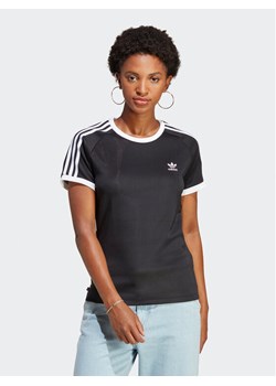 adidas T-Shirt adicolor Classics 3-Stripes IB7438 Czarny Slim Fit ze sklepu MODIVO w kategorii Bluzki damskie - zdjęcie 182669866