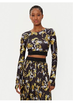 Versace Jeans Couture Bluzka 78HAH218 Czarny Slim Fit ze sklepu MODIVO w kategorii Bluzki damskie - zdjęcie 182669868