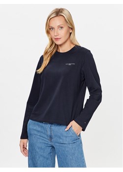 Tommy Hilfiger Bluzka Mini Corp Logo WW0WW39784 Granatowy Relaxed Fit ze sklepu MODIVO w kategorii Bluzki damskie - zdjęcie 182670076