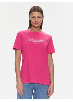 Guess T-Shirt Eleanora V4RI10 K8HM4 Różowy Regular Fit ze sklepu MODIVO w kategorii Bluzki damskie - zdjęcie 182670136