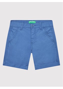 United Colors Of Benetton Szorty materiałowe 4AC759270 Niebieski Regular Fit ze sklepu MODIVO w kategorii Spodenki chłopięce - zdjęcie 182670229