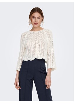 ONLY Sweter 15233173 Biały Regular Fit ze sklepu MODIVO w kategorii Swetry damskie - zdjęcie 182670247
