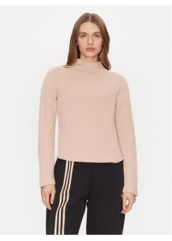 adidas Bluzka Structured Interlock JJ0938 Beżowy Slim Fit ze sklepu MODIVO w kategorii Bluzki damskie - zdjęcie 182670356