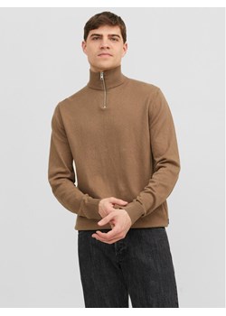 Jack&Jones Sweter 12189339 Brązowy Regular Fit ze sklepu MODIVO w kategorii Swetry męskie - zdjęcie 182670537