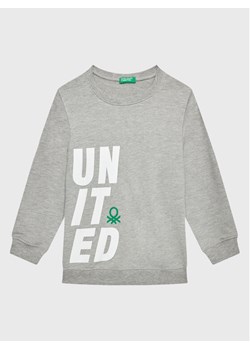 United Colors Of Benetton Bluza 3JLXC107Q Szary Regular Fit ze sklepu MODIVO w kategorii Bluzy chłopięce - zdjęcie 182670725