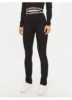 Karl Lagerfeld Jeans Legginsy A1W10060 Czarny Slim Fit ze sklepu MODIVO w kategorii Spodnie damskie - zdjęcie 182670778