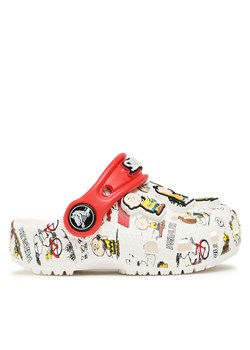 Crocs Klapki Crocs Peanuts Classic Clog T 208631 Biały ze sklepu MODIVO w kategorii Klapki dziecięce - zdjęcie 182670975