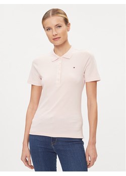 Tommy Hilfiger Polo 1985 WW0WW37823 Różowy Slim Fit ze sklepu MODIVO w kategorii Bluzki damskie - zdjęcie 182671005
