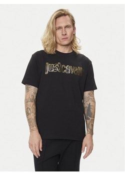 Just Cavalli T-Shirt 76OAHG15 Czarny Regular Fit ze sklepu MODIVO w kategorii T-shirty męskie - zdjęcie 182671225