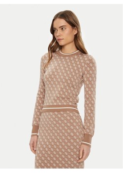 Guess Sweter W4BR21 Z37K0 Beżowy Regular Fit ze sklepu MODIVO w kategorii Swetry damskie - zdjęcie 182671409