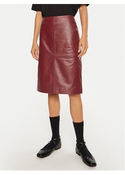 2NDDAY Spódnica skórzana Jayan 2245553672 Czerwony Slim Fit ze sklepu MODIVO w kategorii Spódnice - zdjęcie 182671425