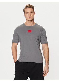 HUGO T-Shirt Diragolino212 50447978 Szary Regular Fit ze sklepu MODIVO w kategorii T-shirty męskie - zdjęcie 182671486