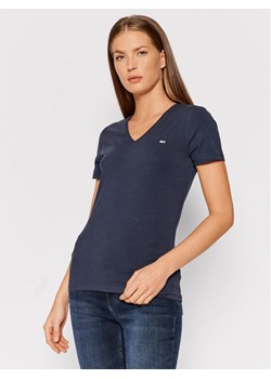 Tommy Jeans T-Shirt Tjw Skinny Stretch DW0DW09197 Granatowy Slim Fit ze sklepu MODIVO w kategorii Bluzki damskie - zdjęcie 182671685