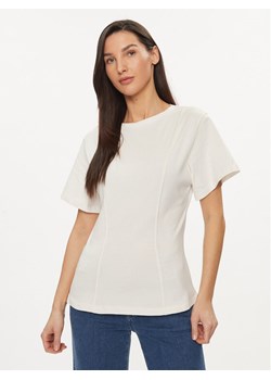 United Colors Of Benetton T-Shirt 3BL0D106A Écru Regular Fit ze sklepu MODIVO w kategorii Bluzki damskie - zdjęcie 182671765