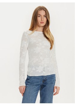 Gina Tricot Bluzka 89120 Biały Slim Fit ze sklepu MODIVO w kategorii Bluzki damskie - zdjęcie 182671838