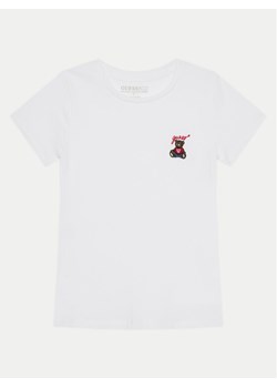 Guess T-Shirt J5RI44 J1314 Biały Regular Fit ze sklepu MODIVO w kategorii Bluzki dziewczęce - zdjęcie 182671897