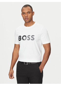 BOSS T-Shirt Tape Logo 50530990 Biały Regular Fit ze sklepu MODIVO w kategorii T-shirty męskie - zdjęcie 182672205