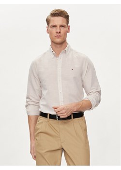 Tommy Hilfiger Koszula MW0MW34632 Beżowy Slim Fit ze sklepu MODIVO w kategorii Koszule męskie - zdjęcie 182672229