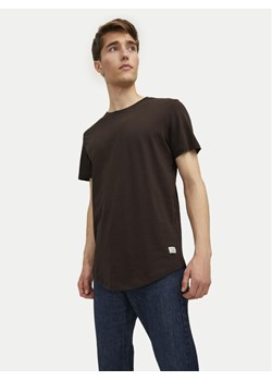 Jack&Jones T-Shirt Jjenoa 12113648 Brązowy Long Line Fit ze sklepu MODIVO w kategorii T-shirty męskie - zdjęcie 182672319