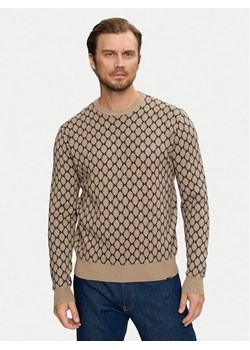 Richmond X Sweter Palmero UMA24028MA Beżowy Slim Fit ze sklepu MODIVO w kategorii Swetry męskie - zdjęcie 182672408