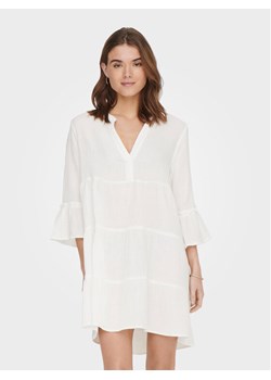 ONLY Sukienka letnia Thyra 15267999 Biały Regular Fit ze sklepu MODIVO w kategorii Sukienki - zdjęcie 182672475