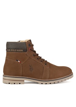 U.S. Polo Assn. Trapery POLY001M/DLT1 Brązowy ze sklepu MODIVO w kategorii Buty zimowe męskie - zdjęcie 182672689