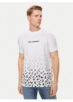 KARL LAGERFELD T-Shirt 755033 542221 Biały Regular Fit ze sklepu MODIVO w kategorii T-shirty męskie - zdjęcie 182672746