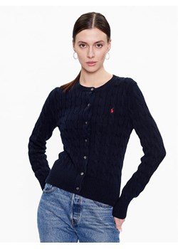 Polo Ralph Lauren Kardigan 211891643002 Granatowy Regular Fit ze sklepu MODIVO w kategorii Swetry damskie - zdjęcie 182672787