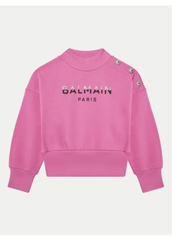 Balmain Bluza BV4A90-Z0081 Różowy Regular Fit ze sklepu MODIVO w kategorii Bluzy dziewczęce - zdjęcie 182672796