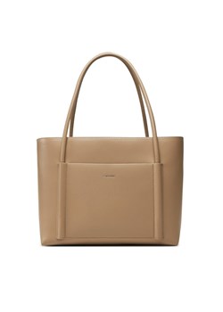 Calvin Klein Torebka Ck Linn Medium Shopper K60K613110 Beżowy ze sklepu MODIVO w kategorii Torby Shopper bag - zdjęcie 182672819