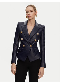 Balmain Marynarka DF0SG185LC62 Granatowy Regular Fit ze sklepu MODIVO w kategorii Marynarki damskie - zdjęcie 182672869