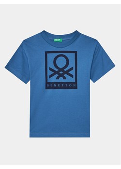 United Colors Of Benetton T-Shirt 3096C10H2 Niebieski Regular Fit ze sklepu MODIVO w kategorii T-shirty chłopięce - zdjęcie 182672916