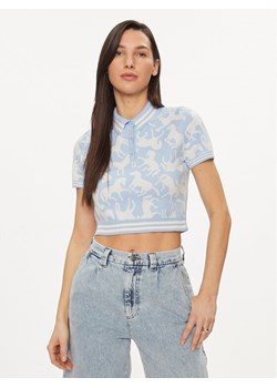 United Colors Of Benetton Polo 1094E300S Niebieski Regular Fit ze sklepu MODIVO w kategorii Bluzki damskie - zdjęcie 182672999