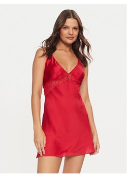 Hunkemöller Koszula nocna Nina 171839 Czerwony Slim Fit ze sklepu MODIVO w kategorii Koszule nocne - zdjęcie 182673317