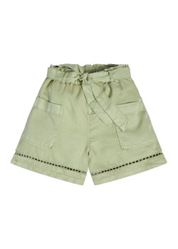 Guess Szorty materiałowe J3GD03 WE8R0 Zielony Relaxed Fit ze sklepu MODIVO w kategorii Spodenki dziewczęce - zdjęcie 182673499