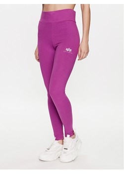 Alpha Industries Legginsy 116053 Różowy Slim Fit ze sklepu MODIVO w kategorii Spodnie damskie - zdjęcie 182673769