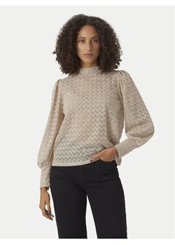Vero Moda Bluzka Becca 10302894 Beżowy Regular Fit ze sklepu MODIVO w kategorii Bluzki damskie - zdjęcie 182674097