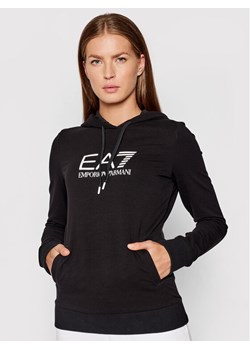 EA7 Emporio Armani Bluza 8NTM36 TJCQZ 1200 Czarny Regular Fit ze sklepu MODIVO w kategorii Bluzy damskie - zdjęcie 182674178