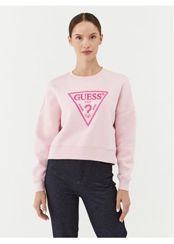 Guess Bluza W3BQ11 K9Z21 Różowy Regular Fit ze sklepu MODIVO w kategorii Bluzy damskie - zdjęcie 182674349