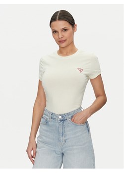 Guess T-Shirt W2YI44 J1314 Żółty Slim Fit ze sklepu MODIVO w kategorii Bluzki damskie - zdjęcie 182674359