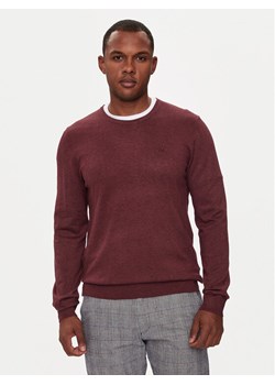 Lindbergh Sweter 30-80043 Bordowy Slim Fit ze sklepu MODIVO w kategorii Swetry męskie - zdjęcie 182674516