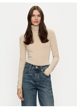 Tommy Hilfiger Golf WW0WW43098 Beżowy Slim Fit ze sklepu MODIVO w kategorii Swetry damskie - zdjęcie 182674627
