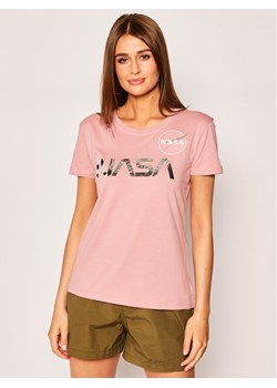 Alpha Industries T-Shirt Nasa Pm 198053 Różowy Regular Fit ze sklepu MODIVO w kategorii Bluzki damskie - zdjęcie 182674757