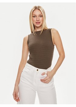 Guess Bluzka Denisa W4GP09 KC790 Brązowy Regular Fit ze sklepu MODIVO w kategorii Bluzki damskie - zdjęcie 182674927
