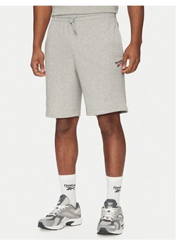 Reebok Szorty sportowe 100221793 Szary Regular Fit ze sklepu MODIVO w kategorii Spodenki męskie - zdjęcie 182675119